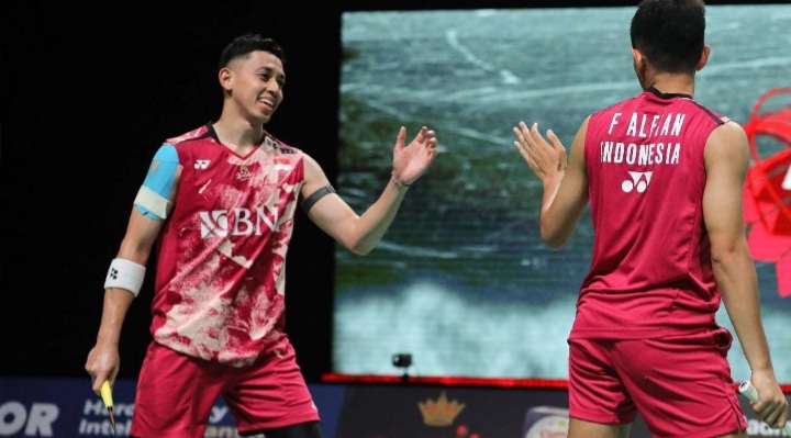 Fajar/Rian Amankan Babak Semifinal Denmark Open 2023 Foto : Ist