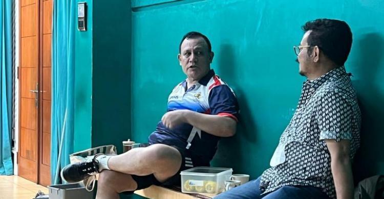 Firli - Syahrul Ketemu Di Lapangan Badminton Foto : Ist