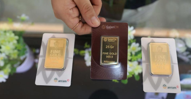Harga Emas Pagi Ini Rp 1.040.000 Per Gram Foto : Ist
