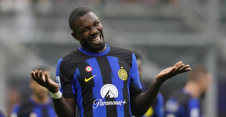 Inter Milan Bekap Serigala Merah, Thuram Jadi Bintang Bintang Inter Milan Marcus Thuram. Foto : Ist