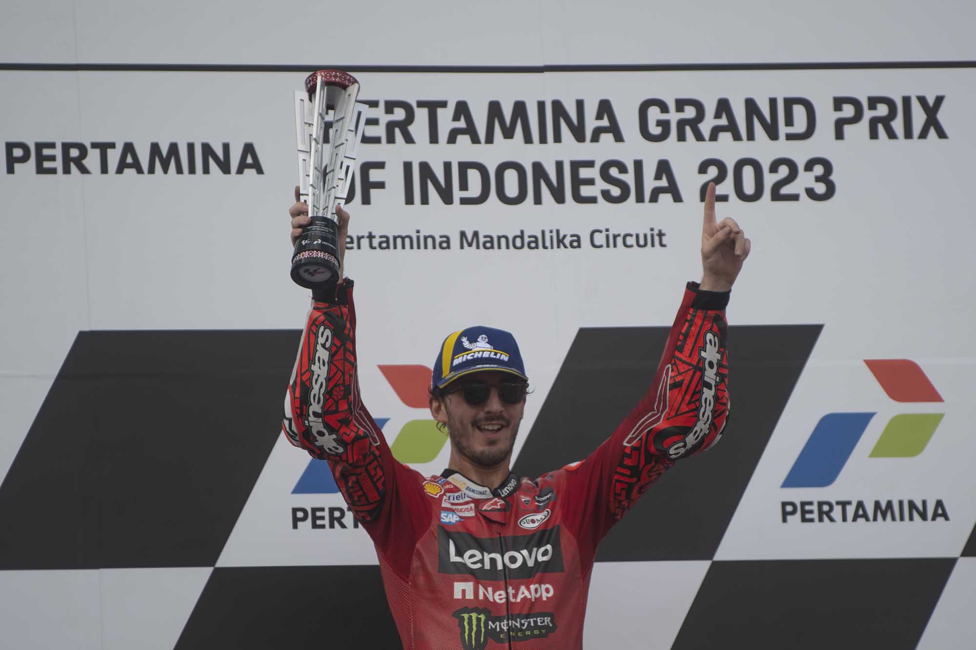 Juara di Mandalika, Pecco Makin Pede Naik Podium Di Australia Foto : Ist