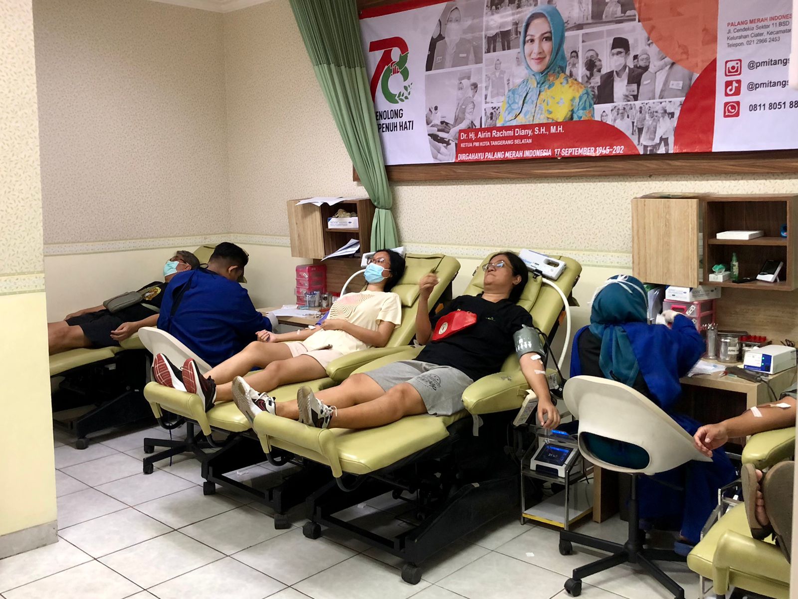 Komunitas CAF Tangerang Bersama dengan PMI Tangsel Gelar Kegiatan Donor Darah Foto : Mg.2 (Jay)