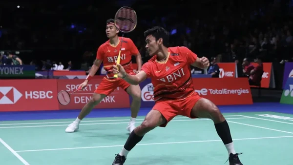 Menangkan Partai All Indonesian, Fikri/Bagas Melaju ke Final Denmark Open 2023 Foto : Ist