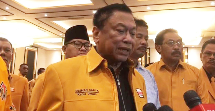 OSO: Cawapres Ganjar Diumumkan Rabu Ketum HANURA Oesman Sapta. Foto : Ist