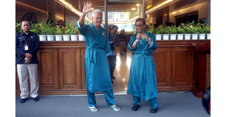 Tes Kesehatan Di RSPAD, Ganjar Ditemani Istri, Mahfud Agak Batuk Foto : Ist