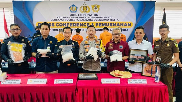 Tim Gabungan Ungkap 2 Kasus Narkoba Jaringan Internasional di Bandara Soetta Foto : Ist
