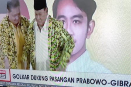 Tok! Golkar Resmi Dukung Gibran Jadi Cawapres Prabowo Di Pilpres 2024 Foto : Ist