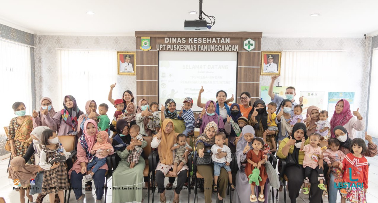 Wujudkan Program "Ayo Cegah Stunting" Bank Lestari Banten Support Rotary Club Tanggerang Foto : Ist