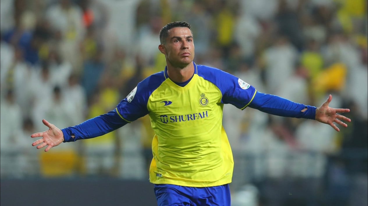 Al Nassr Vs Al Akhdoud Menang 3-0, Ronaldo Sumbang 2 Gol Foto : Ist