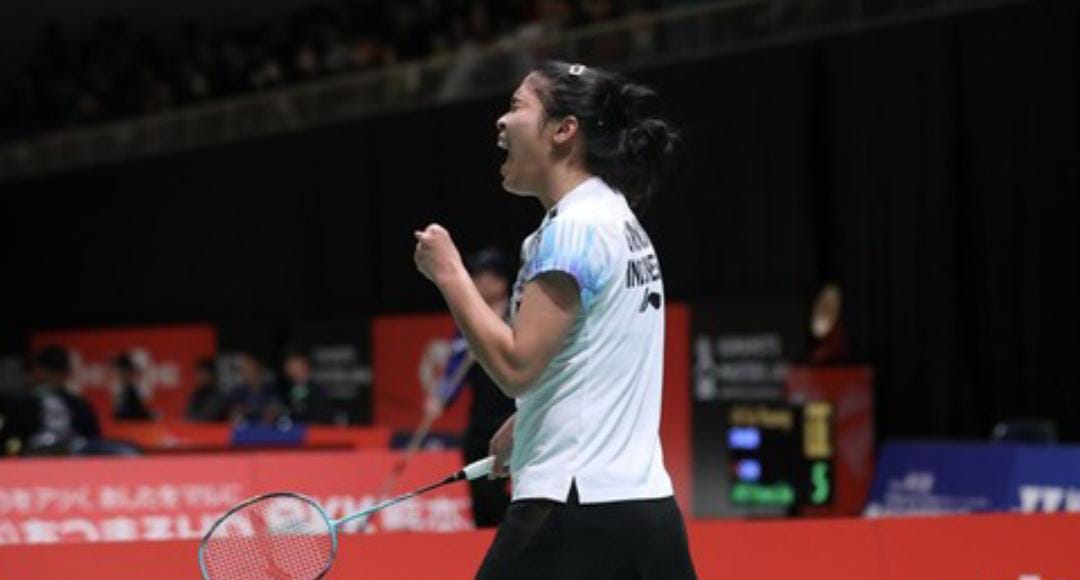 Gregoria Mariska Amankan Tiket Semifinal Japan Masters 2023 Foto : Ist