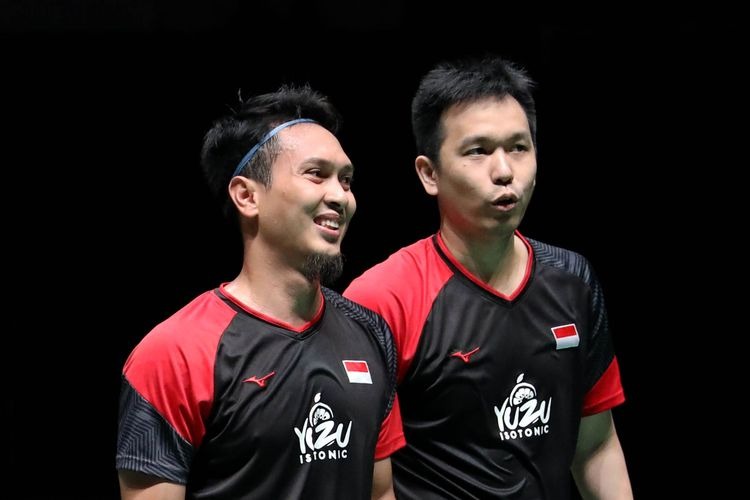 Hendra/Ahsan Melaju ke 16 Besar China Masters 2023 Foto : Ist