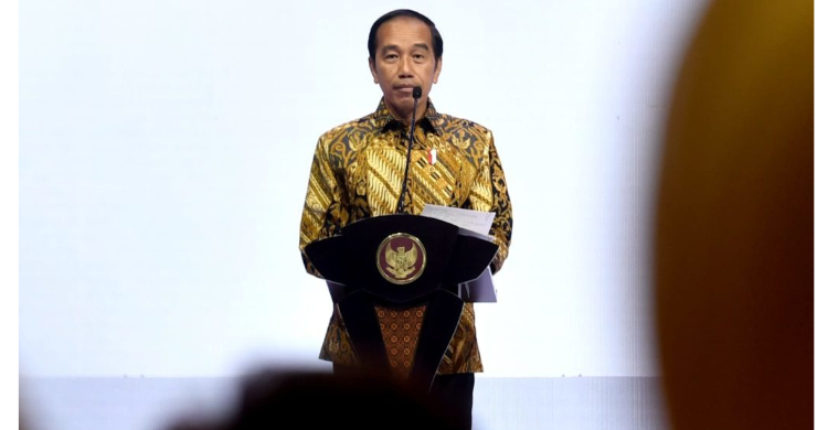 Jokowi Bicara Pilpres Di HUT Golkar: Adu Ide, Bukan Adu Rasa Foto : Setpres