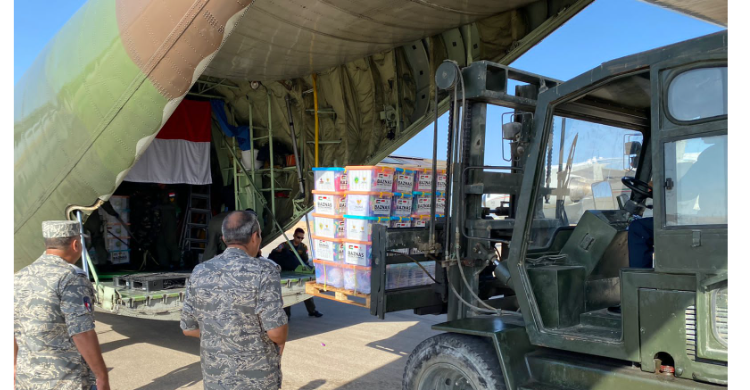 Lebih Dari 50 Ton Bantuan Kemanusiaan RI Untuk Gaza Tiba Di Mesir Foto : Ist