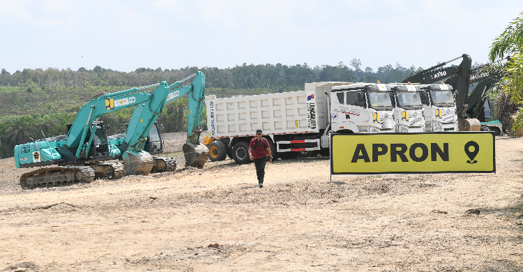 Pembangunan bandara VVIP IKN. Foto : Ist