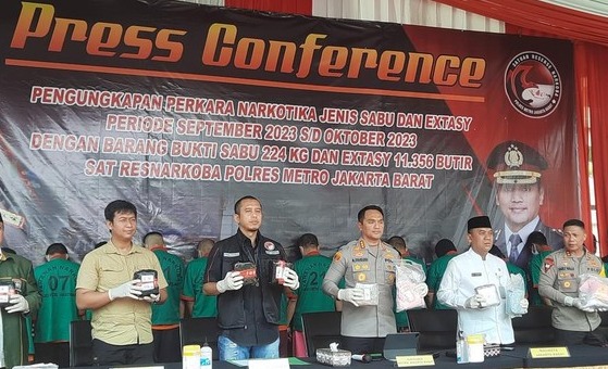 Puluhan Kurir dan Ratusan Kg Sabu Senilai Rp 412 Miliar Berhasil Diamankan Foto : Ist