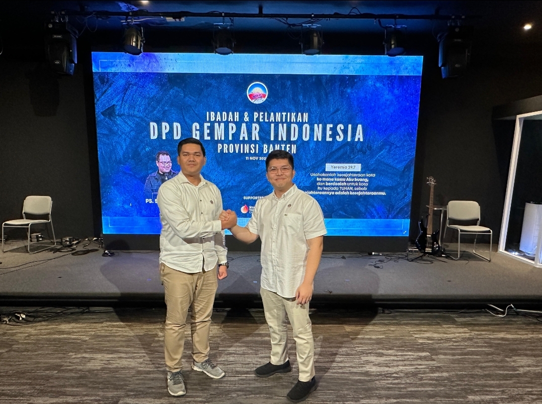 Resmi Jadi Nahkoda GEMPAR Banten, Gervando : Siap Bersinergi Majukan Pemuda Banten! Gervando sebagai nahkoda GEMPAR Indonesia Provinsi Banten dan Adi Saputra Simanullang sebagai Sekretaris, berlangsung di Transformation Center Serpong, Sabtu (11/11/2023) lalu. (tangselpos.id/rmn)