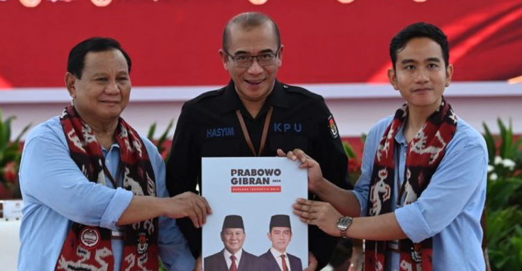 Survei PatraData: Prabowo-Gibran Teratas, Elektabilitas Naik Setelah Daftar KPU Foto : Ist