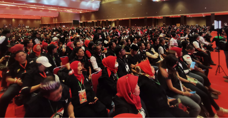 Unjuk Kekuatan, Ribuan Organ Relawan Ganjar-Mahfud Gelar Rakornas Di Jakarta Foto : Ist
