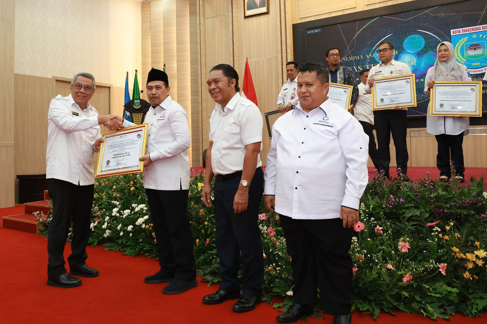 8 Kota/Kabupaten se-Provinsi Banten Terima Predikat Penilaian Kepatuhan Penyelenggaraan Pelayanan Publik Foto : Ist