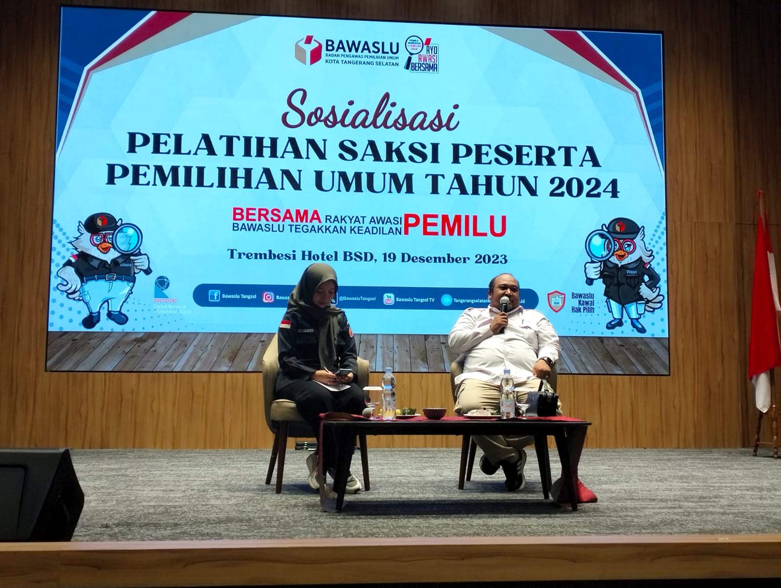 Bawaslu Tangsel Gelar Pelatihan Saksi Peserta Pemilu 2024 Foto : Ist
