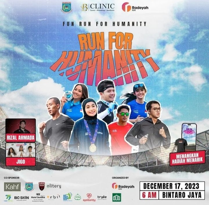 Besok! Run for Humanity 2023 Digelar di Bintaro untuk Bela Palestina Foto : Ist