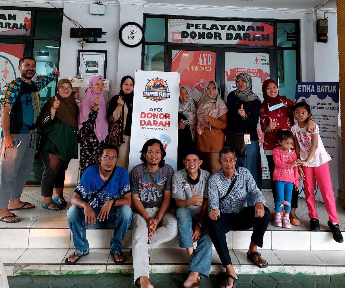 Camping Family Tangerang Raya Donor Darah di PMI Kota Tangerang Foto : Ist