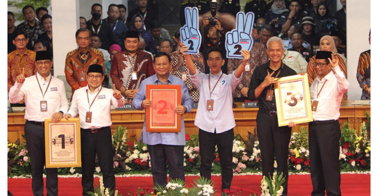 Capres-Cawapres Diuji Kemesraannya, 5 Kali Debat Harus Tampil Bersama Foto : Ist