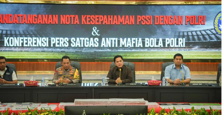 Erick: Pemberantasan Mafia Sepakbola Tak Pandang Bulu Foto : Ist