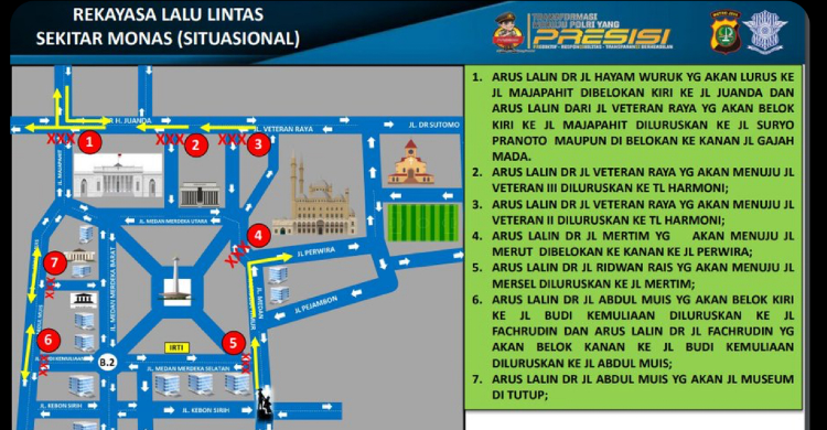 Hindari Kawasan Monas Dan Sekitarnya Sabtu Ini, Ada Reuni 212 Foto : Ist