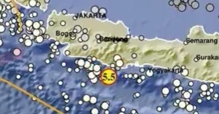Pangandaran Diguncang Gempa M5.5, Tidak Berpotensi Tsunami Foto : Ist