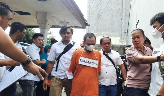 Polisi Gelar Rekonstruksi Kasus Panca Bunuh 4 Anaknya di Jagakarsa Foto : Ist