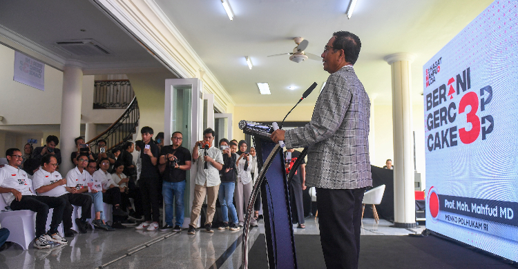 Sahabat Mahfud Muda Gelorakan Semboyan B3rani G3rcep Cak3p Foto : Ist