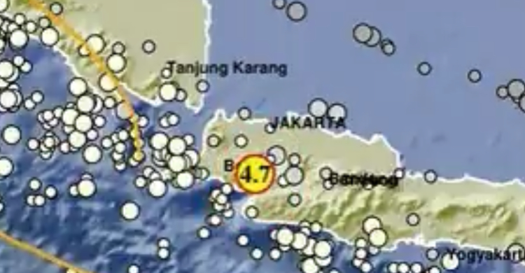 Sukabumi Diguncang Gempa M4,6 Kedalaman 5 Km. Getaran Terasa Hingga Depok Foto : Ist