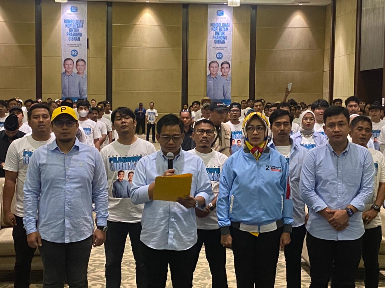 Kopi Hitam Tangsel Dukung Prabowo-Gibran Foto : Ist