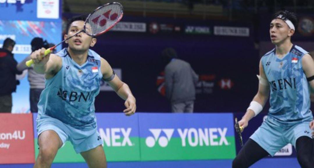 Menang Mudah, Fajar/Rian Lolos 16 Besar Indonesia Masters 2024 Foto : Ist