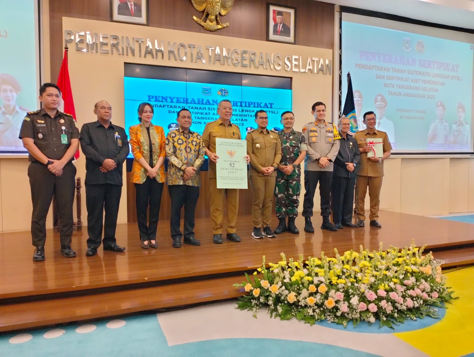 Mulai dari Sekolah Hingga Kantor Kelurahan, Puluhan Aset Pemkot Tangsel Disertifikasi Foto : Ist