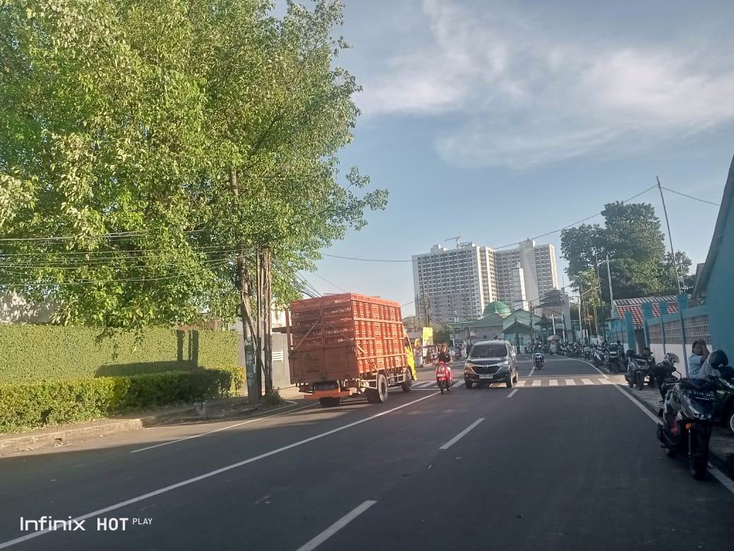 Pelebaran Jalan di Depan Kelurahan Sawah Lama Dinilai Positif oleh Pengendara Foto : Ist