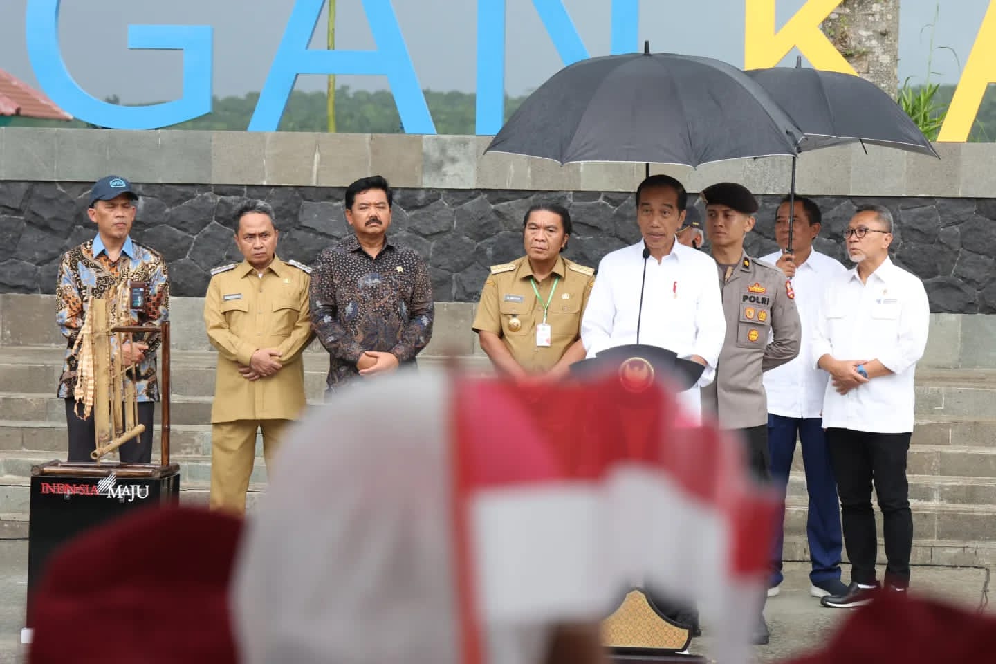 Presiden Jokowi Resmikan Bendungan Karian Foto : Humas Pemprov