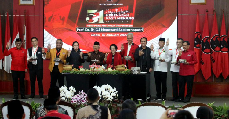 Sesama Banteng Acara HUT PDIP ke 51. Foto : Ist
