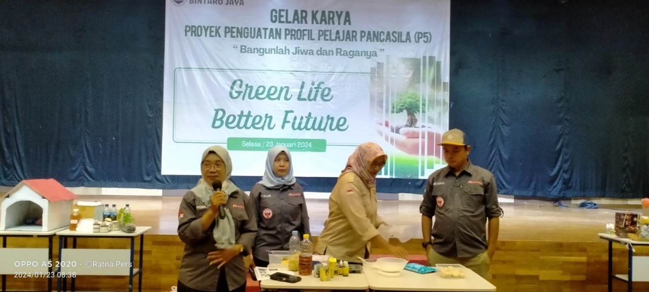 SMPK BPK Penabur Bintaro Edukasi Pengelolaan Sampah SMPK BPK Penabur Bintaro Jaya bekerjasama dengan Perbanusa Tangsel menggelar karya Proyek Penguatan Profil Pelajar Pancasila (P5).(dra)