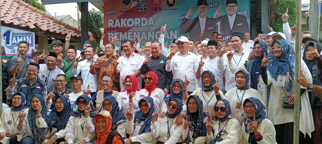 TKD AMIN Kota Tangsel resmi dilantik untuk mempersiapkan diri memenangkan pasangan Anies-Muhaimin di Kota Tangsel.(Dra)