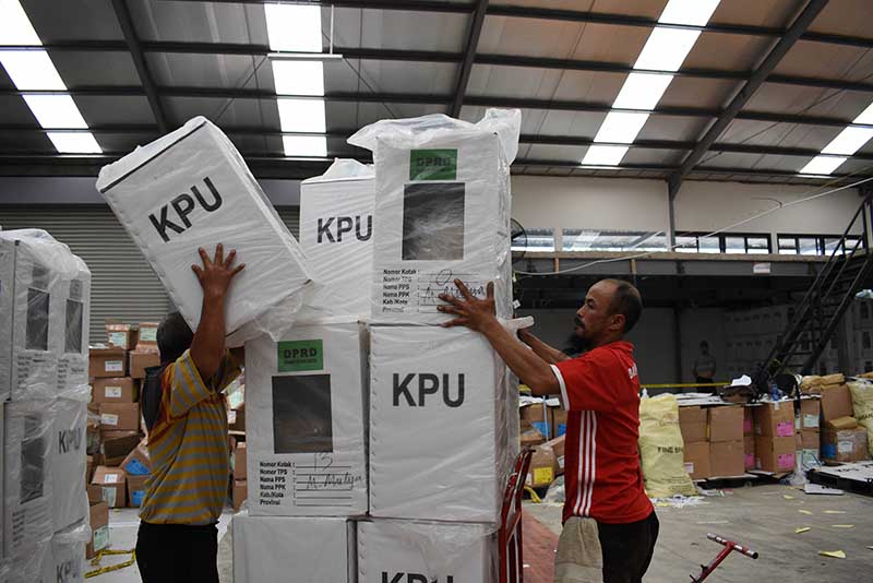 9 Hari Jelang Pemilu, Distribusi Logistik Sudah Aman Foto : Ist