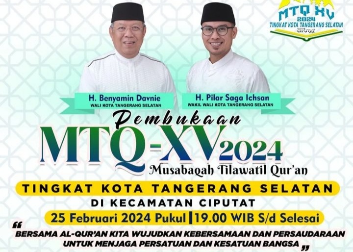 Besok! MTQ ke-15 Tangsel Akan Dibuka di Kecamatan Ciputat Foto : Ist