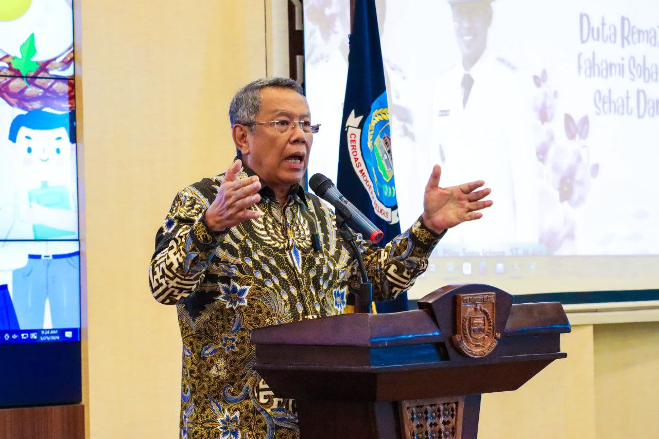 Wali Kota Tangerang Selatan Benyamin Davnie saat memberikan sambutan dalam sebuah acara di Puspemkot Tangsel beberapa waktu lalu. (Dok.Humas Pemkot Tangsel)