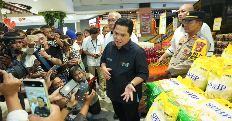 Erick Thohir Dapat Tugas Khusus Dari Presiden, Untuk Amankan Stok Beras Foto : Ist