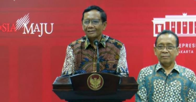 Mahfud Resmi Mundur Dari Menko Polhukam, Prabowo Tetap Berada Di Kabinet Foto : Ist