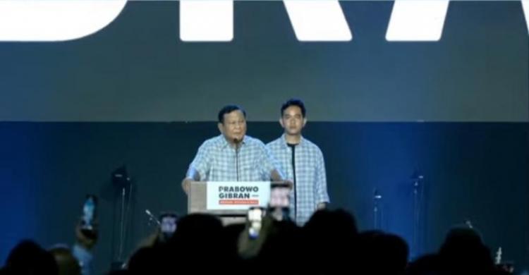 Paslon 02 Menang Dalam Hasil Hitung Cepat Foto : Ist