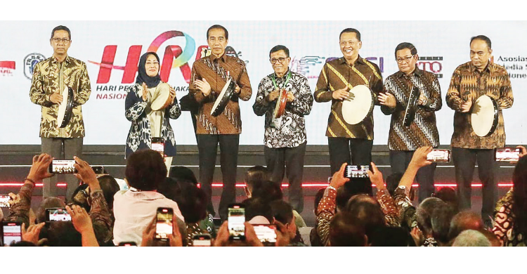 Peringatan HPN 2024, Jokowi Hormati Kebebasan Pers Foto : RM