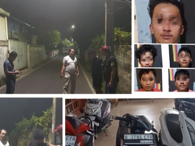 Polres Metro Tangerang Kota Amankan 5 Pelaku Begal, Korban Dibacok Foto : Ist