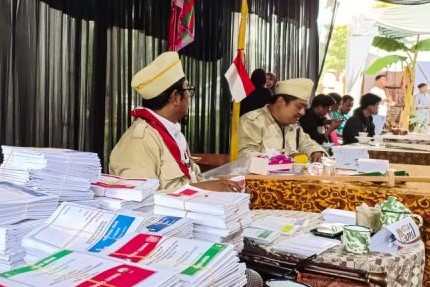 TPS Unik di Pamulang, Ada Bilik Foto Bertema Pejuang Demokrasi Foto : Ist